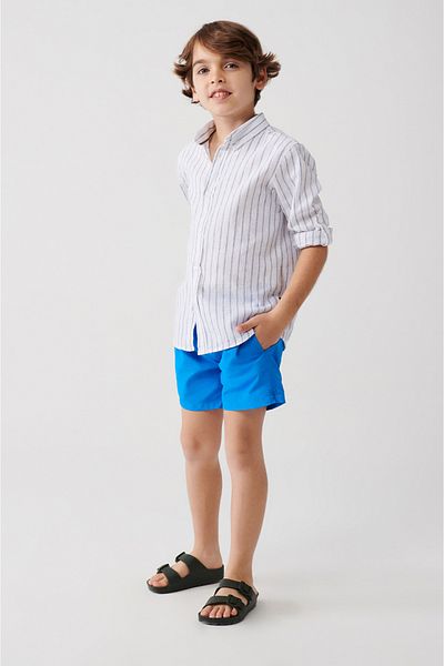 Avva Saks-Badeanzug für Herren – schnell trocknend, flach geschnitten, spezielle Tragetasche für Kinder, Badeshorts A31y3810