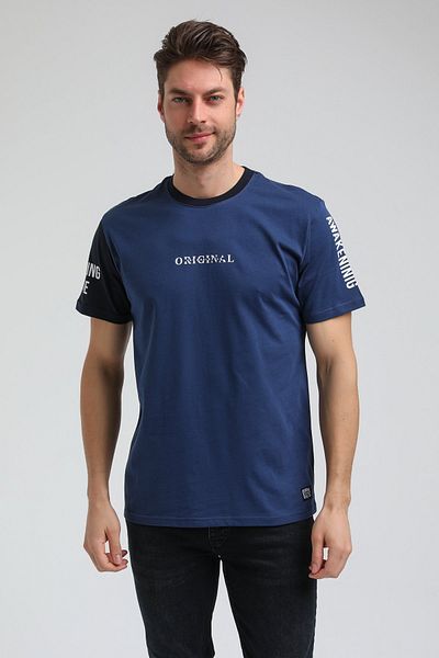 NEW WORLD POLO Crew Neck Indigo Slim Fit T-Shirt 23ssm20317