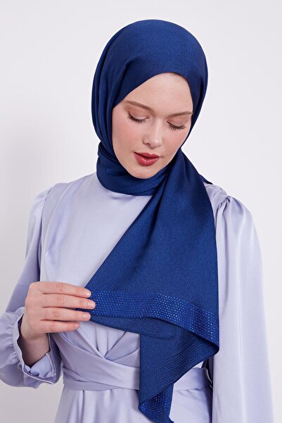 Levidor Saks Kalın Şerit Diamond Şal