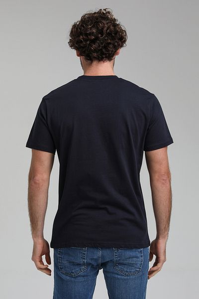 NEW WORLD POLO Crew Neck Navy Blue Regular Custom T-Shirt 23ssm20285