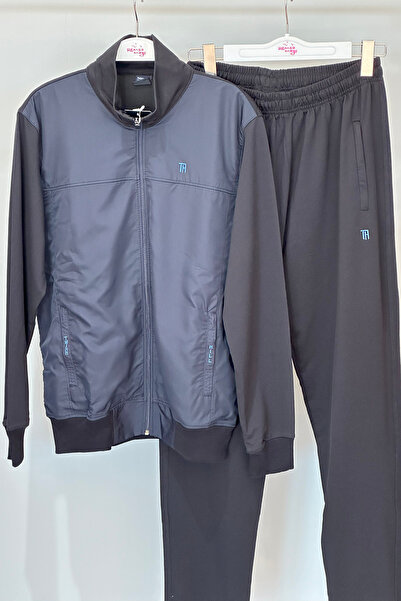 REMSA Navy Blue Men's Tracksuit Set - Lycra Combed Cotton 3712