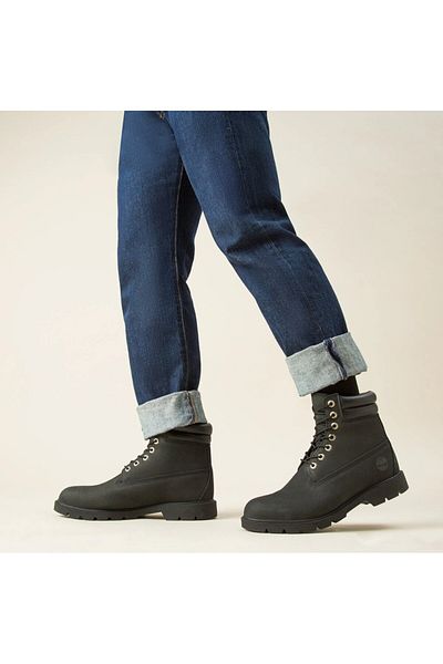 Timberland Ανδρικές μαύρες μπότες 6 ιντσών Lace Up