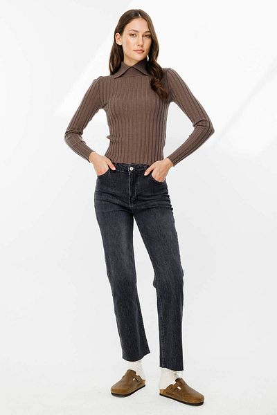Hooopstore PREMIUM FLARE JEANS - ANTHRACITE