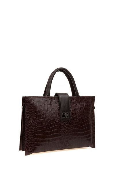 Bilik Deri Coffee Crocodile Leather Unisex Laptop & Χαρτοφύλακας Blm 093045