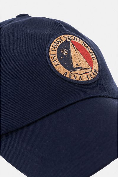 Avva Ανδρικό αθλητικό καπέλο Navy Blue 100% βαμβακερό λογότυπο A31y9202