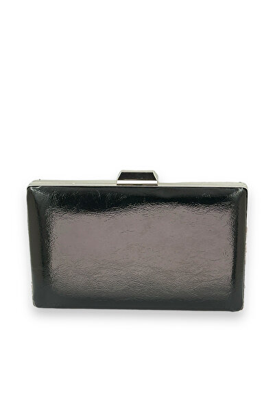 Generic Brand Black Wrinkled Patent Leather Evening Dress Bag Pieces, Durable...