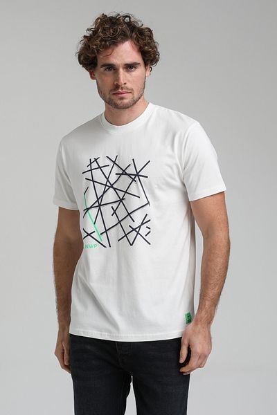 NEW WORLD POLO Crew Neck Ecru Regular Custom T-Shirt 23ssm20285