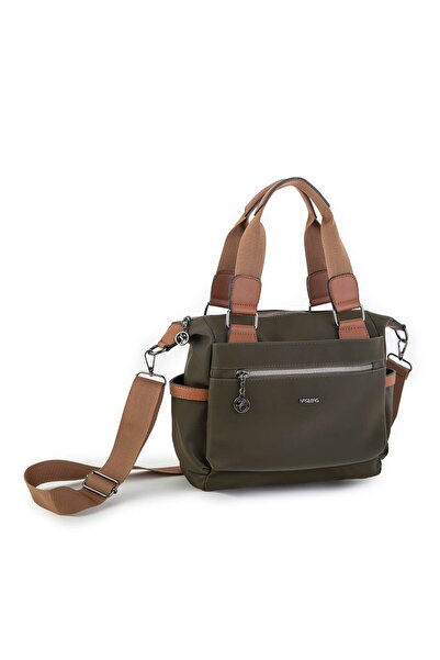 Nas Bag Geanta de dama Green Tan Buzzy