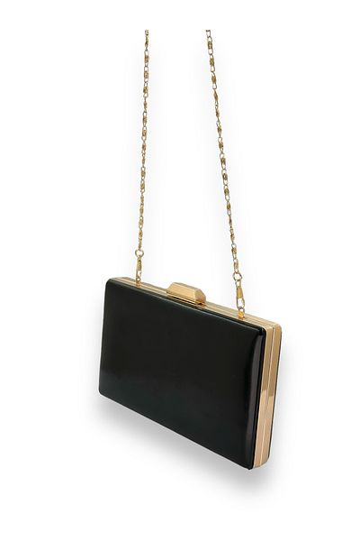 Wedding Fashion Culoare neagră Piele Piele Mată Geantă de seară Clutch Geantă de absolvire pentru bal
