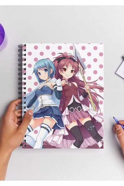 Home دفتر ملاحظات Madoka Magica Anime Spiral مقاس A5 (50 ورقة)