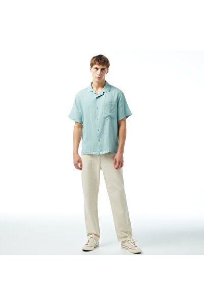 United 4 UNITED4 M Oversize Erkek Mavi Gömlek