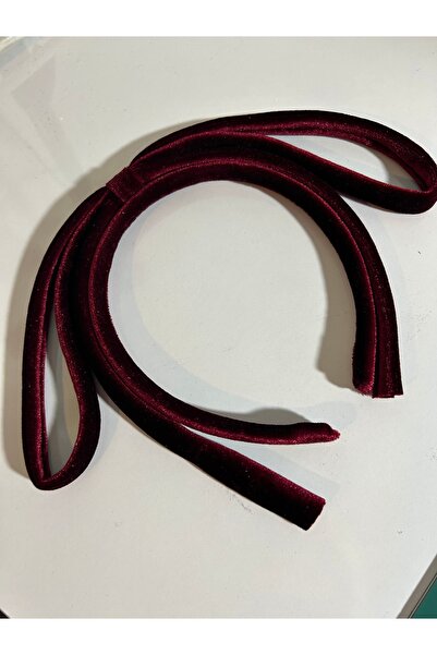 MADE BY PERİ من المخمل الحريري باللون العنابي، تاج مرن ومريح للأطفال/الكبار م...