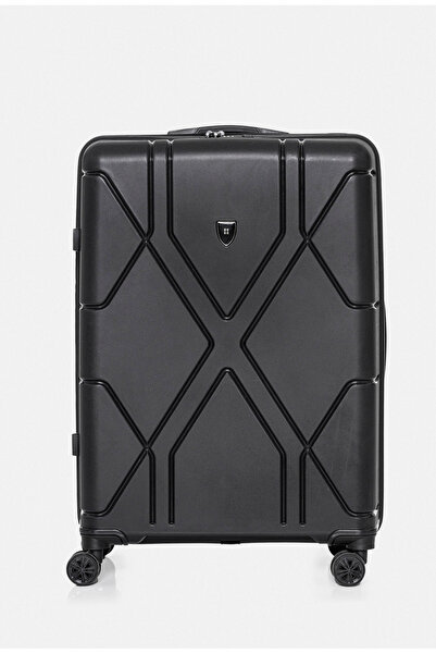 Avva Siyah Kırılmaz Polipropilen Hafif Kilitlenebilir Büyük Boy Bavul B008102