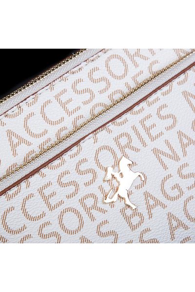 Nas Bag Cream Camel Colored Crossbody and Clutch Bag - with Wrist and Crossbody Strap (24X15 cm)