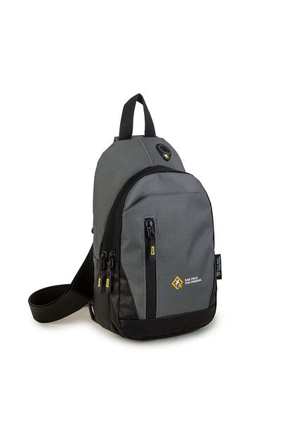 Nas Bag -Nas Polo (Waterproof) Outdoor Men's Waist and Cross Body Bag Gray Antacid