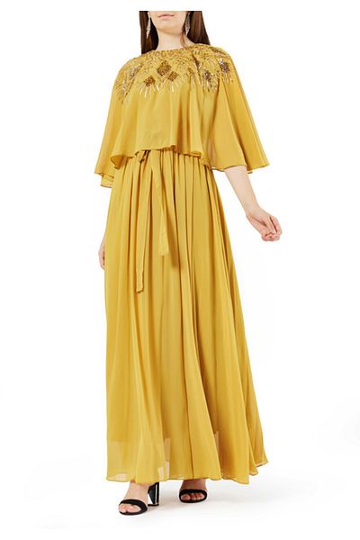 Amri Embroidered Flared Dress