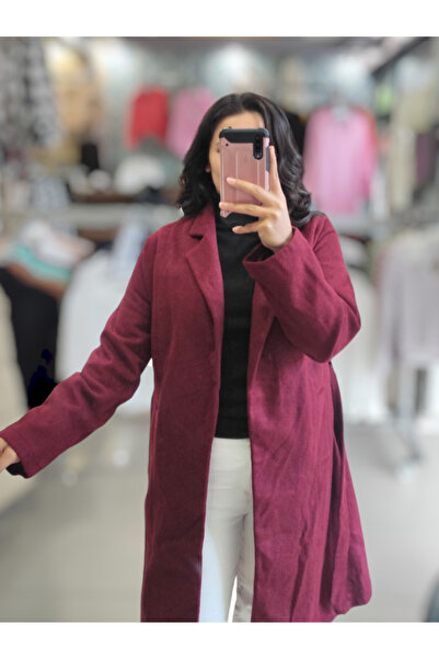 Sublime Butik Kuşaklı Astarlı Kaşe Kaban