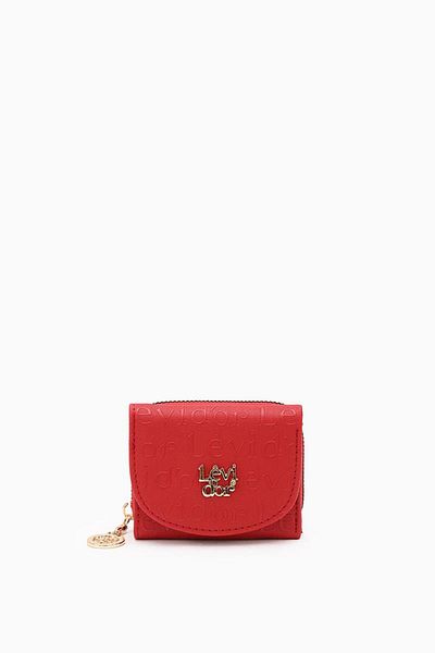 Levidor Red Embossed Pattern Wallet
