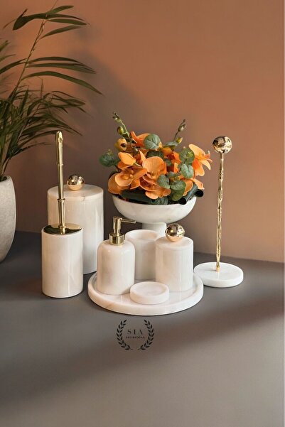 SİA ART DESİNG 9'LU MERMER BANYO SETİ