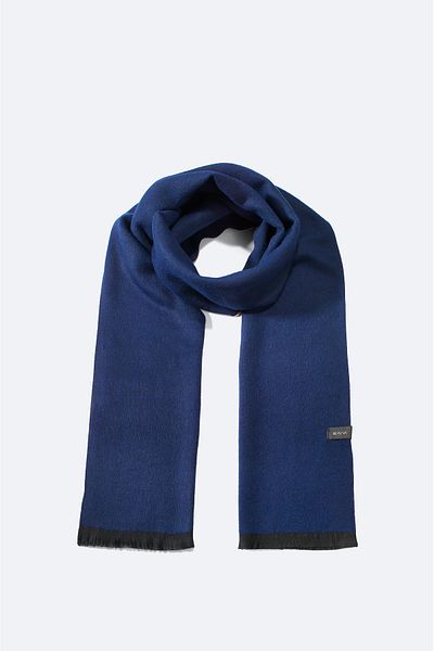 Avva Ανδρικό σκέτο σάλι Navy Blue με φούντα B009401