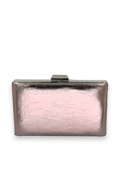 Generic Brand Platinum Wrinkled Patent Leather Evening Dress Night Bag 2026 T...