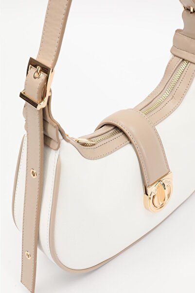 Levidor Τσάντα ώμου με λουράκι ζώνης WHITE VISON