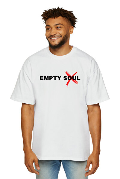 CC STORE Tricou cu imprimeu EMPTY SOUL, oversize, unisex, 100% bumbac, respir...