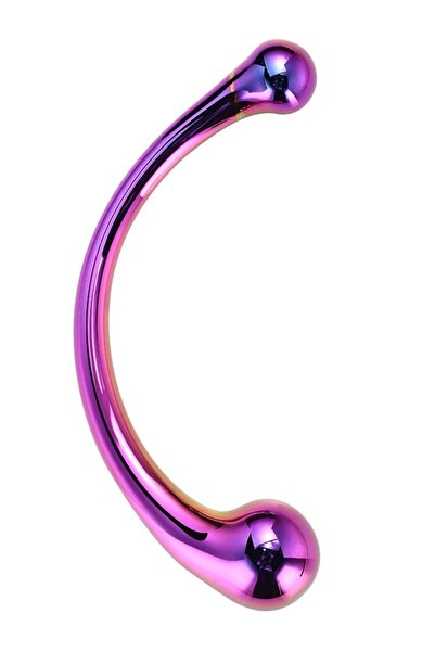 Çift Başlı Lüx Kavisli Cam Dildo
