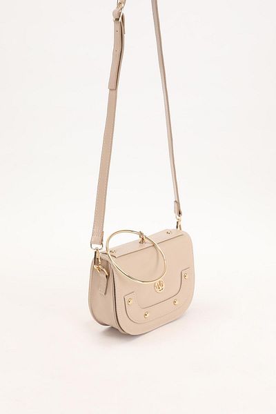 Levidor Mink Patent Leather Metal Handle Handbag