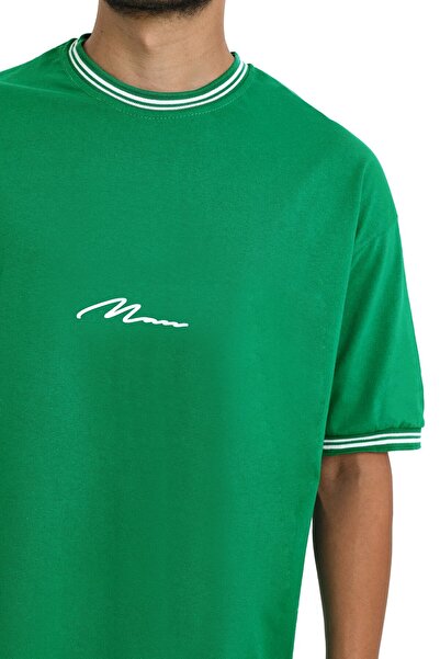 CC STORE Unisex New Season Oversize Molded Collar Detailed Summer T-shirt