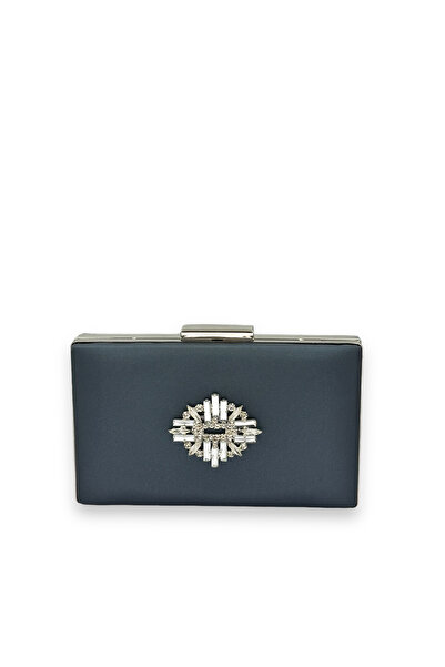 Wedding Fashion Culoarea Albastru Marin Anti-zgârieturi Satin Argintiu Piatră...