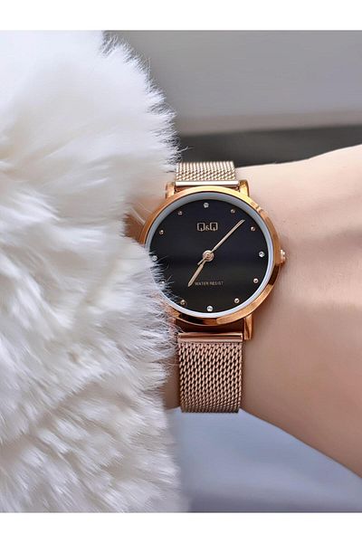 Q&Q Women's Straw Cord Wristwatch