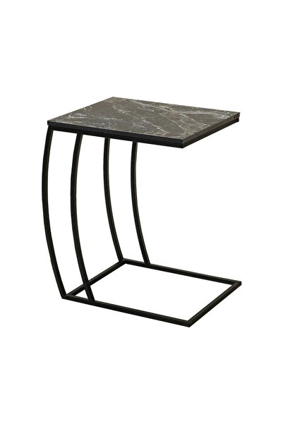 Adore Mobilya Profile C Sehpa - Mermer Desenli 50x62x35 Cm (gxyxd)