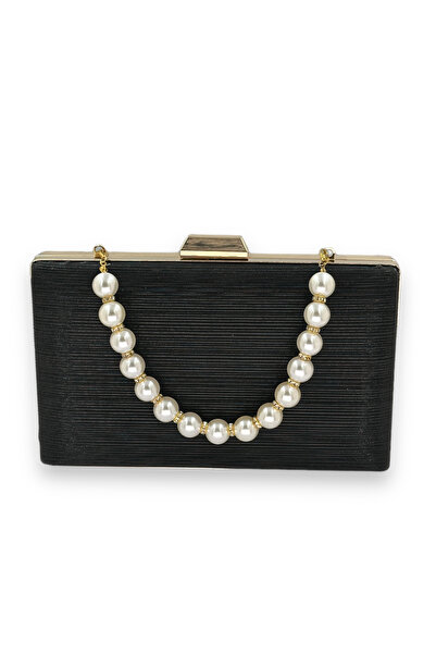 MidStore Culoare neagră, importată, model laser, dungi, mărgele, mâner, rochie de seară, geantă de seară, logodnă, invitație de nuntă, bal de absolvire