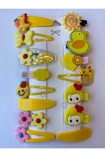 Nehir Yellow Silicone Baby Girl and Child Buckle Set