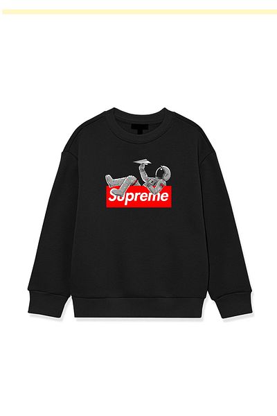 PURE EFFECT Hanorac oversize unisex cu logo roșu spațial astronaut - decolteu
