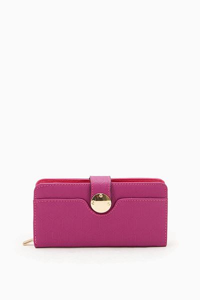 Levidor Fuchsia Honeycomb Pattern Wallet