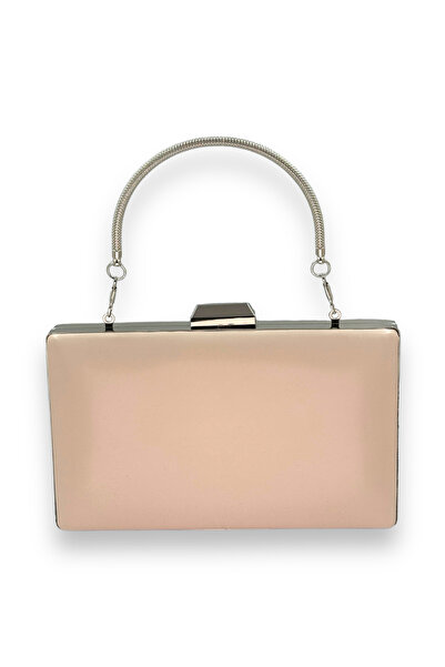 Wedding Fashion Culoarea pielii Piele Piele Mată Mâner metalic Geantă de sear...