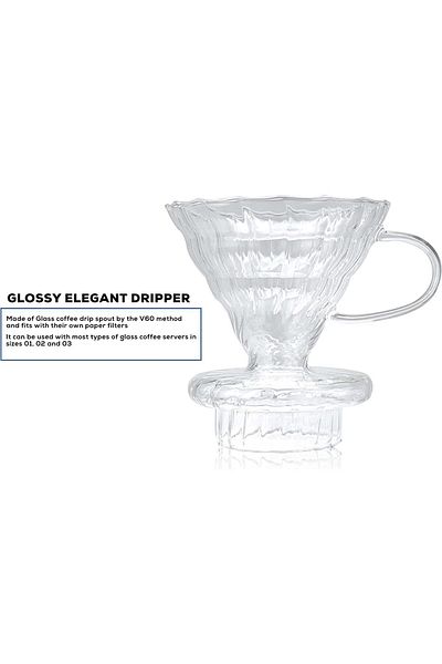 MIBRU Coffee full glass dripper v02 1-4 cups