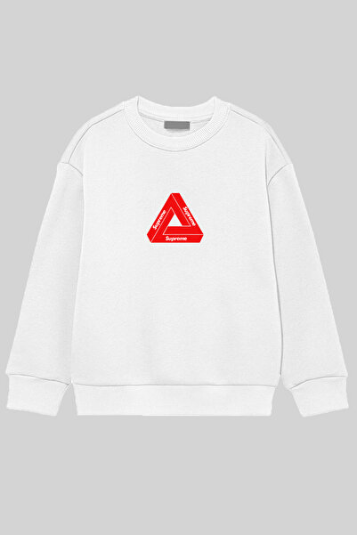 CC STORE Triunghi Triunghi Roșu Logo Imprimare |   Hanorac oversize imprimat ...