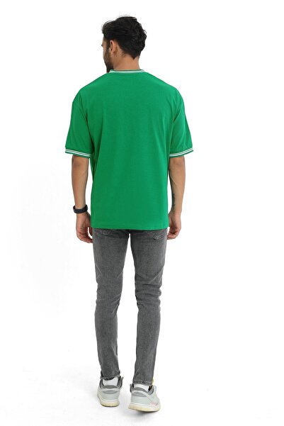 CC STORE Unisex New Season Oversize Molded Collar Detailed Summer T-shirt