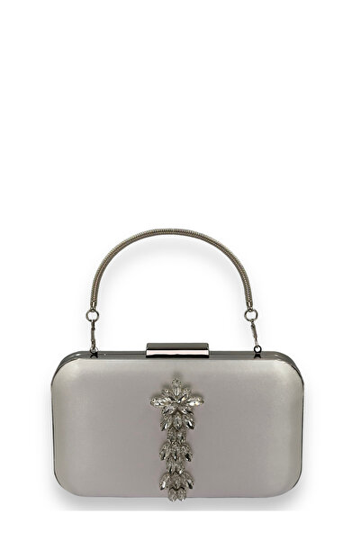 Wedding Fashion Satin de culoare sidef, geantă de argint cu carcasă - portofo...