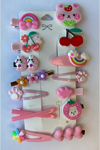 Nehir Pink Silicone Baby Girl and Child Buckle Set