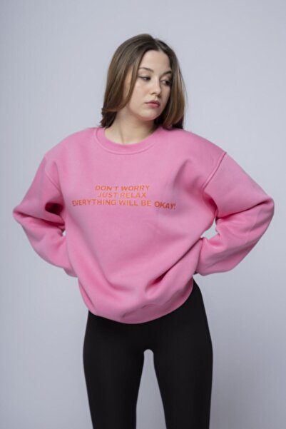 CC STORE Cc Don't Worry Hanorac oversize unisex cu guler rotund