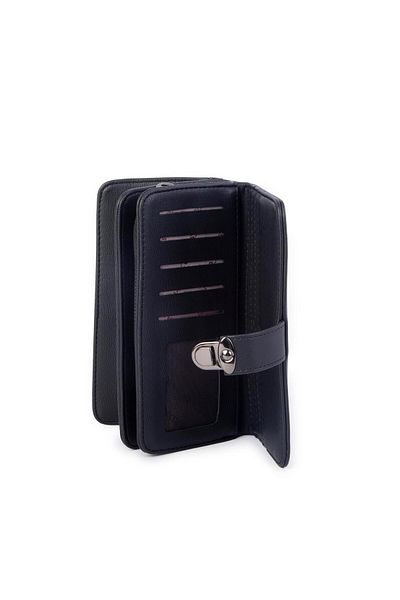 Nas Bag Large Size Clip Black Wallet - Large Dona with Multi-Card Holder