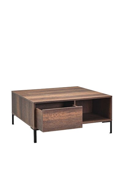 Adore Mobilya Kare Orta Sehpa - Koyu Ceviz (oslo Ceviz) 90x42x90 Cm (gxyxd)
