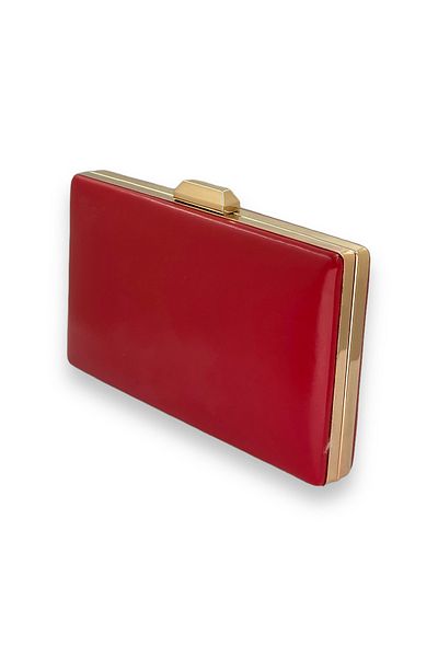 Ahenk Design Red Color Skin Leather Matte Leather Evening Dress Bag Evening Bag Wedding Engagement Henna