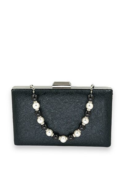 Wedding Fashion حقيبة فستان سهرة بمقبض لؤلؤي - مزينة بالكريستال، جلد مطفي، من...