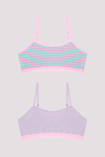 Penti Rosa gestreiftes 2-teiliges Bustier für Mädchen