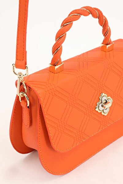 Levidor Помаранчева сумка з рельєфним візерунком